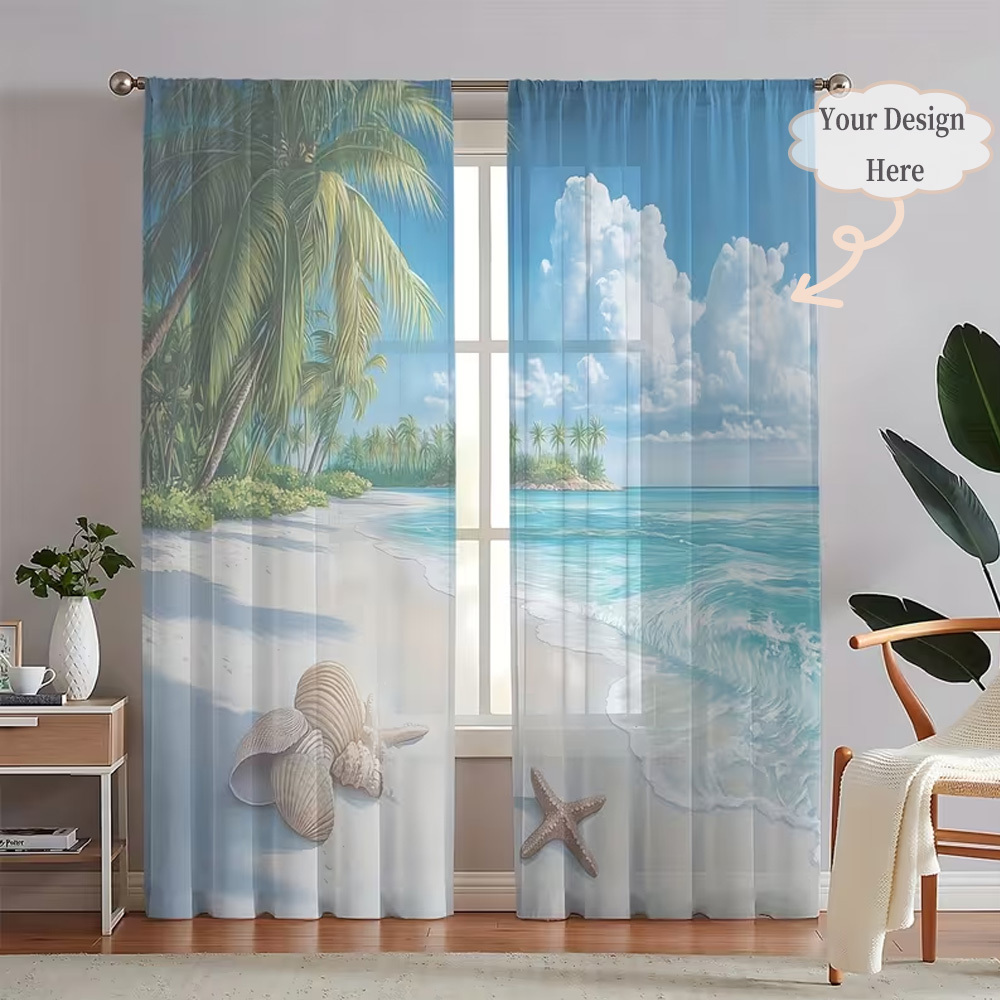 Home Textiles Design - Индивидуальные 2D плоские полупрозрачные шторы (2