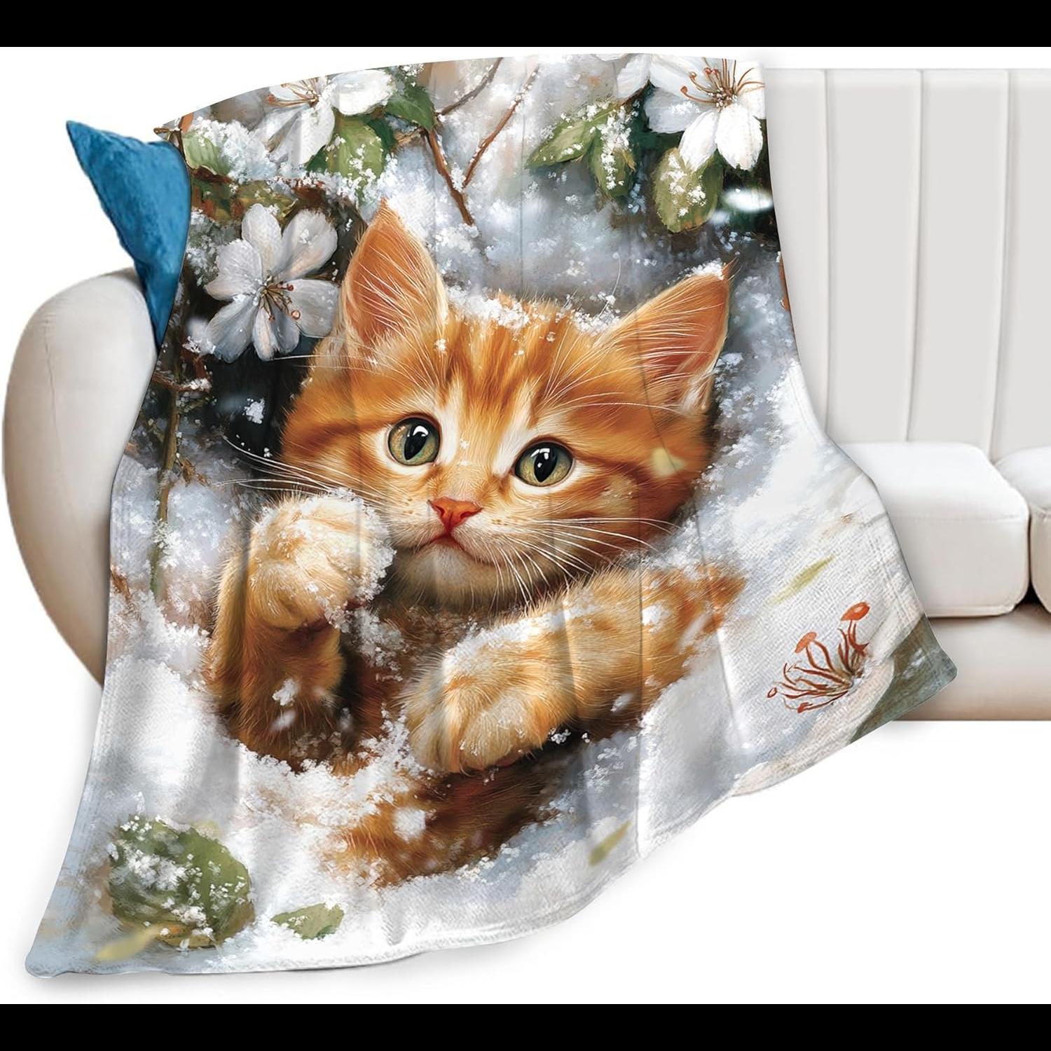 Home Textiles Throw - Уютные флисовые пледы CatThemed, мягкие теплые