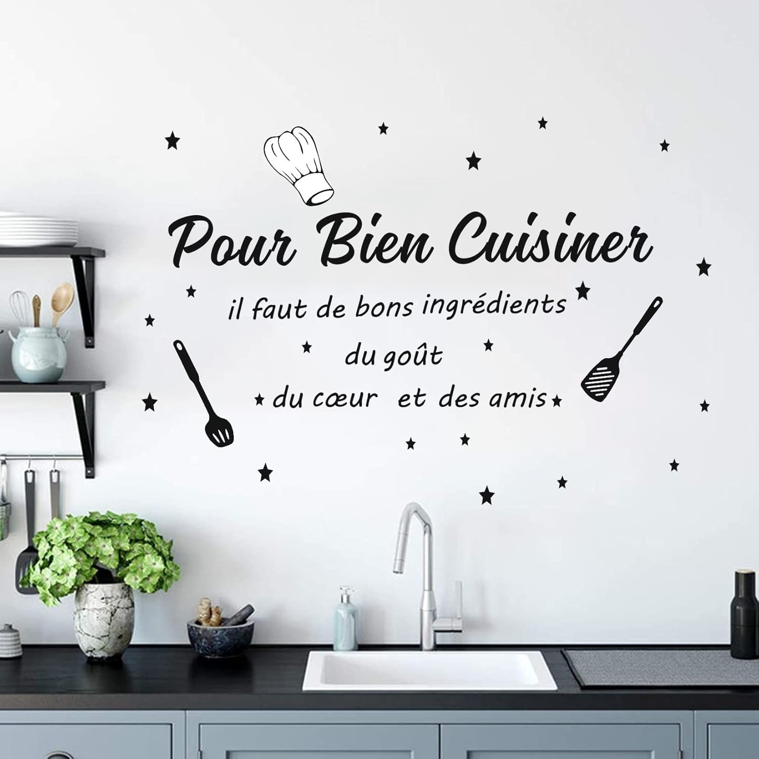 Наклейка на стену с цитатой о  – обзор и цена Home Textiles France